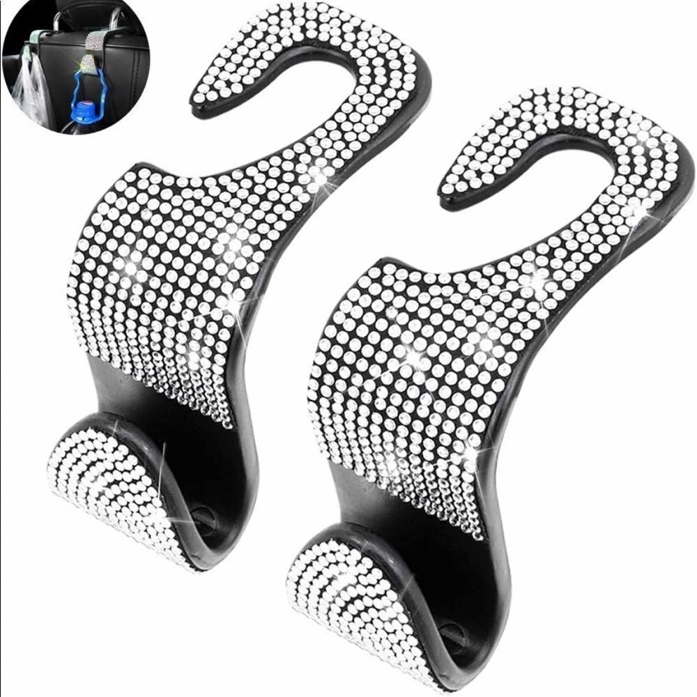 Bling Car Purse Bag Hooks Hangers Auto Front seat or Backseat 2 pack
